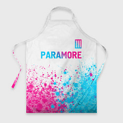 Фартук кулинарный Paramore neon gradient style: символ сверху, цвет: 3D-принт