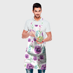 Фартук кулинарный Пиончики, цвет: 3D-принт — фото 2