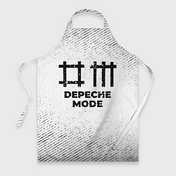 Фартук кулинарный Depeche Mode с потертостями на светлом фоне, цвет: 3D-принт