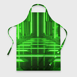 Фартук кулинарный Зеленые световые объекты, цвет: 3D-принт
