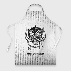 Фартук Motorhead с потертостями на светлом фоне