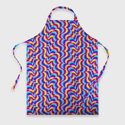 Фартук кулинарный Красочный фон с ползучими змеями, цвет: 3D-принт