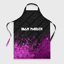 Фартук кулинарный Iron Maiden rock legends: символ сверху, цвет: 3D-принт
