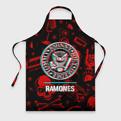 Фартук кулинарный Ramones rock glitch, цвет: 3D-принт