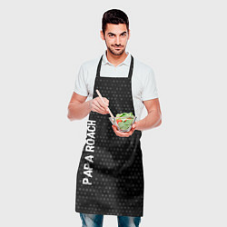 Фартук кулинарный Papa Roach glitch на темном фоне: надпись, символ, цвет: 3D-принт — фото 2