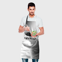 Фартук кулинарный Papa Roach glitch на светлом фоне, цвет: 3D-принт — фото 2