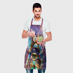 Фартук кулинарный Современная девушка по имени Джоконда, цвет: 3D-принт — фото 2