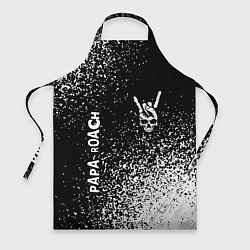 Фартук Papa Roach и рок символ на темном фоне