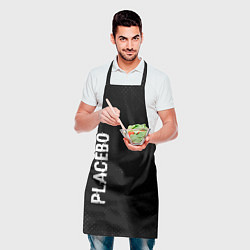 Фартук кулинарный Placebo glitch на темном фоне: надпись, символ, цвет: 3D-принт — фото 2