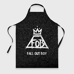 Фартук Fall Out Boy glitch на темном фоне