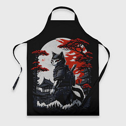 Фартук кулинарный Котик ниндзя - мрачный, цвет: 3D-принт