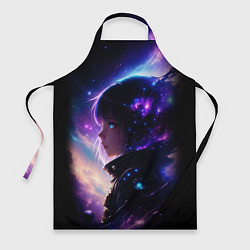 Фартук кулинарный Покорение космоса - девушка, цвет: 3D-принт