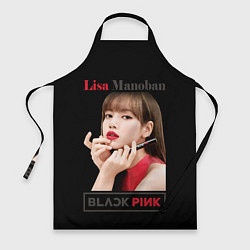 Фартук кулинарный Blackpink Lisa paints lips, цвет: 3D-принт