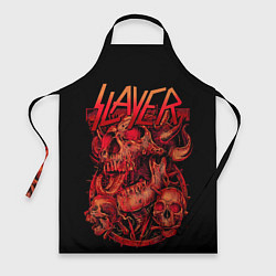 Фартук кулинарный Slayer skulls, цвет: 3D-принт