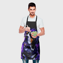 Фартук кулинарный Бигль - фиолетовый неон, цвет: 3D-принт — фото 2