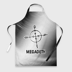Фартук Megadeth glitch на светлом фоне
