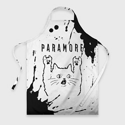 Фартук Paramore рок кот на светлом фоне