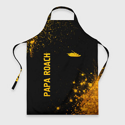 Фартук Papa Roach - gold gradient: надпись, символ