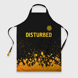 Фартук Disturbed - gold gradient: символ сверху