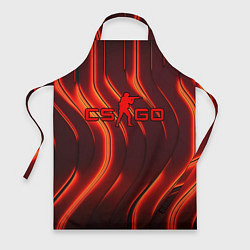 Фартук CS GO red neon