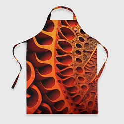 Фартук кулинарный Объемная оранжевая абстракция, цвет: 3D-принт