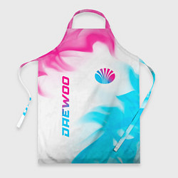 Фартук Daewoo neon gradient style: надпись, символ