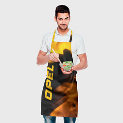 Фартук кулинарный Opel - gold gradient: надпись, символ, цвет: 3D-принт — фото 2