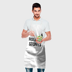 Фартук кулинарный Rolling Stones glitch на светлом фоне: символ свер, цвет: 3D-принт — фото 2