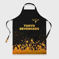 Фартук кулинарный Tokyo Revengers - gold gradient: символ сверху, цвет: 3D-принт