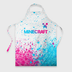 Фартук Minecraft neon gradient style: символ сверху