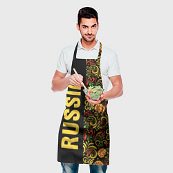 Фартук кулинарный Russia хохлома, цвет: 3D-принт — фото 2