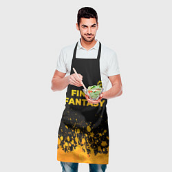 Фартук кулинарный Final Fantasy - gold gradient: символ сверху, цвет: 3D-принт — фото 2
