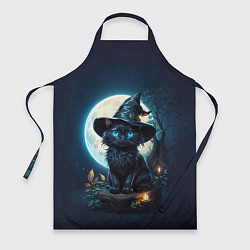 Фартук кулинарный Кот ведьмы - Хэллоуин, цвет: 3D-принт