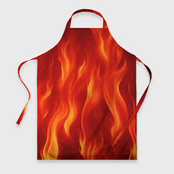 Фартук кулинарный Огонь рыжий, цвет: 3D-принт