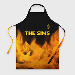 Фартук кулинарный The Sims - gold gradient: символ сверху, цвет: 3D-принт