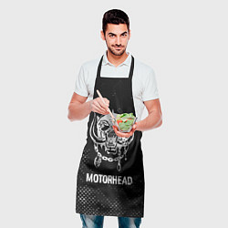 Фартук кулинарный Motorhead glitch на темном фоне, цвет: 3D-принт — фото 2