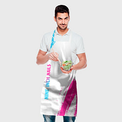 Фартук кулинарный Nine Inch Nails neon gradient style: надпись, симв, цвет: 3D-принт — фото 2