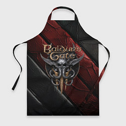 Фартук кулинарный Baldurs Gate 3 logo dark, цвет: 3D-принт