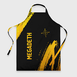 Фартук Megadeth - gold gradient: надпись, символ