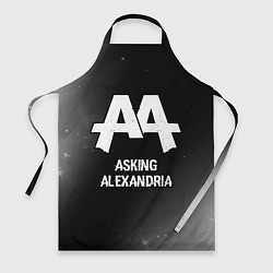 Фартук кулинарный Asking Alexandria glitch на темном фоне, цвет: 3D-принт