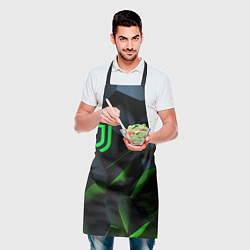 Фартук кулинарный Juventus black green logo, цвет: 3D-принт — фото 2