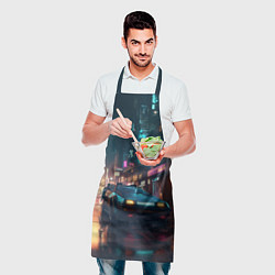 Фартук кулинарный Пейзаж в стиле Бегущий по лезвию, цвет: 3D-принт — фото 2