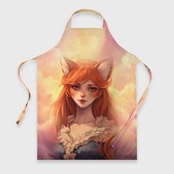 Фартук кулинарный Рыжая девушка лисица, цвет: 3D-принт