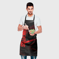 Фартук кулинарный Juventus black red logo, цвет: 3D-принт — фото 2