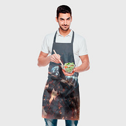 Фартук кулинарный Бронированная девушка-киборг, цвет: 3D-принт — фото 2