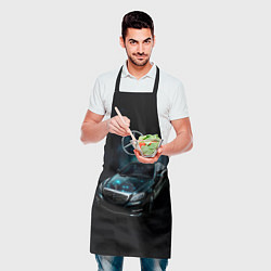 Фартук кулинарный Mercedes Benz dark style, цвет: 3D-принт — фото 2