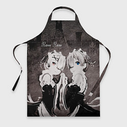 Фартук кулинарный Re Zero Ram and Rem, цвет: 3D-принт