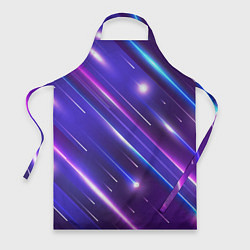 Фартук кулинарный Неоновый звездопад - полосы, цвет: 3D-принт