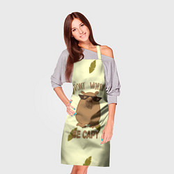 Фартук кулинарный Будь как капибара, цвет: 3D-принт — фото 2
