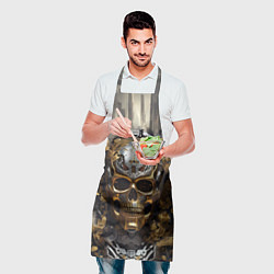 Фартук кулинарный Скелет-киборг, цвет: 3D-принт — фото 2